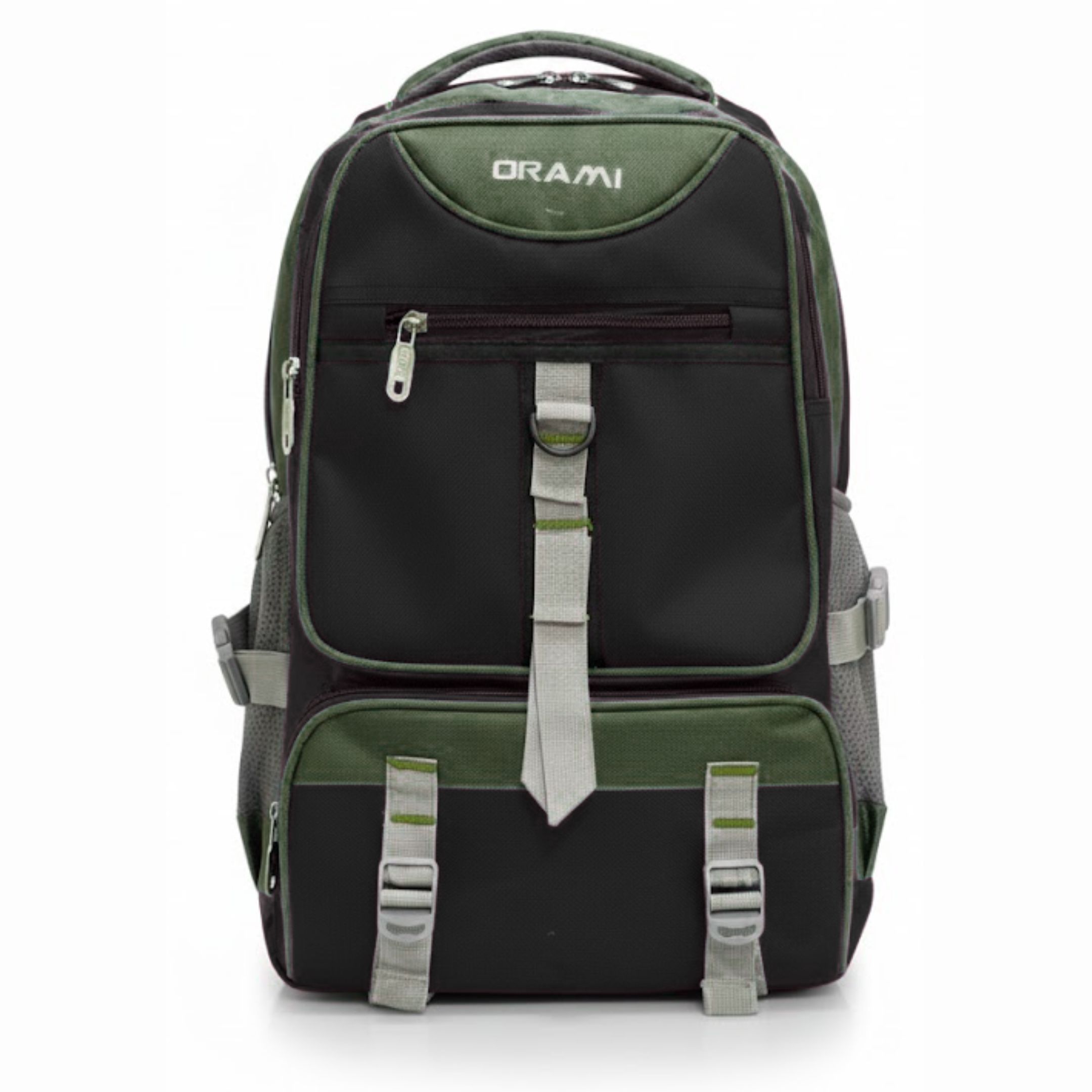 ORAMI 20-Inch Backpack | Durable Travel & Laptop Backpack with Multiple Compartments | Stylish BLACK & GREEN Everyday Backpack